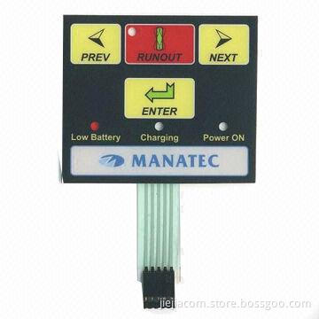 Electronic Touch Membrane Switch with 0.5-10Ω Contact Resistance, 15-750g Actuation Force